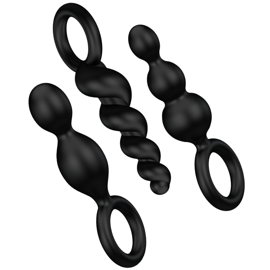 img_67308_dcf5be621b0b4832c64fee793fabd2ce_1.png SATISFYER - ANAL PLUGS SET 3 PCS BLACK - Imagen 1