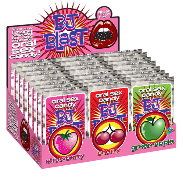 Expositor de caramelos efervescentes BJ Blast sabores variados