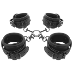 FETISH SUBMISSIVE - SET OF HAND AND ANKLE HANDCUFFS WITH NOPRENE LINING